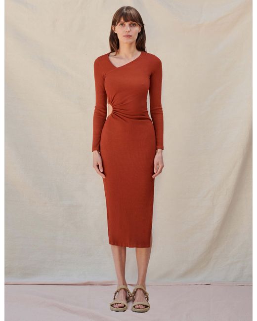 Sundry Cotton Long Sleeve Side Cutout 