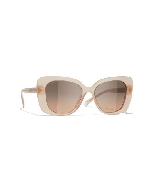 Chanel Black Sunglass Rectangle Sunglasses Ch5504