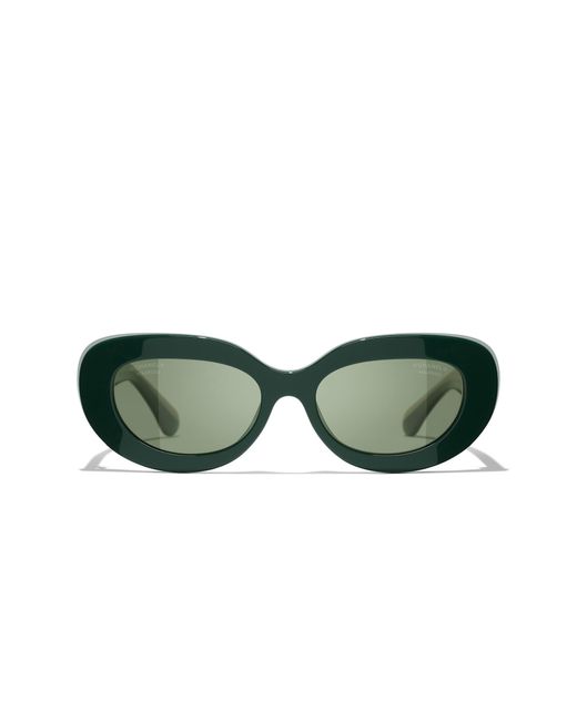 Chanel Green Sunglass Oval Sunglasses Ch5562b Ch5562b