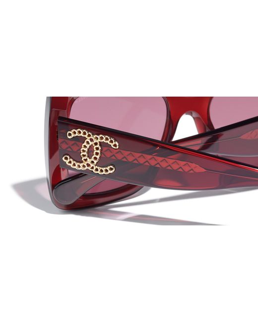 Chanel Black Sunglass Square Sunglasses Ch5555