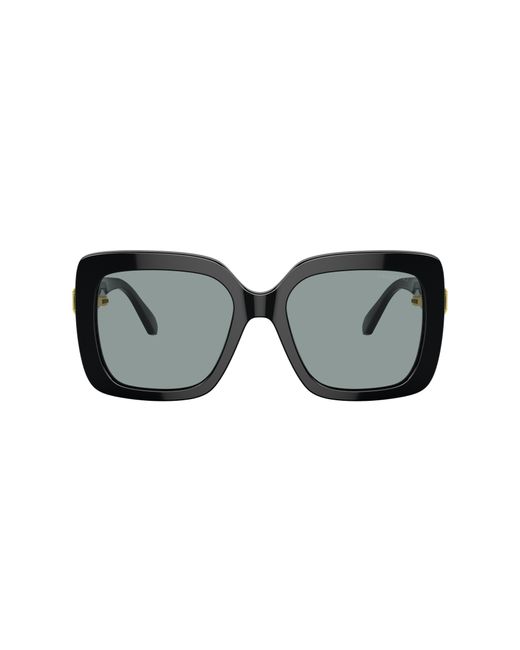 Swarovski Black Sk6001f Low Bridge Fit Square Sunglasses