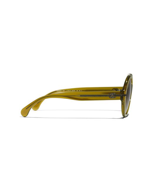 Chanel Black Sunglass Round Sunglasses Ch5511