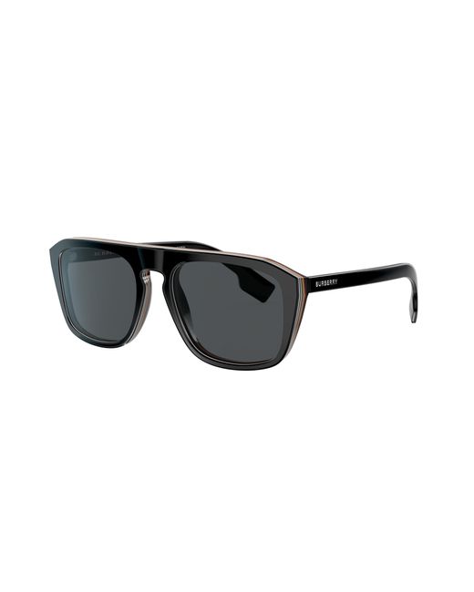 Burberry Black Polarized Sunglasses, Be4286 55 for men