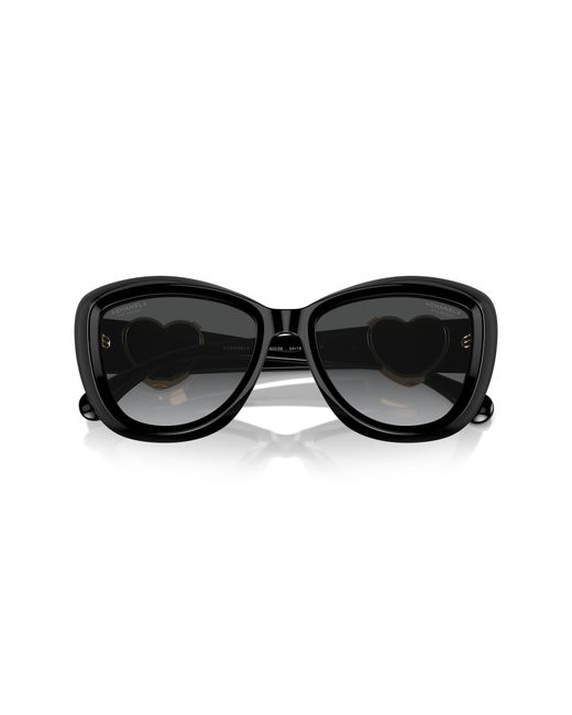 Chanel Black Sunglass Butterfly Sunglasses Ch5517a