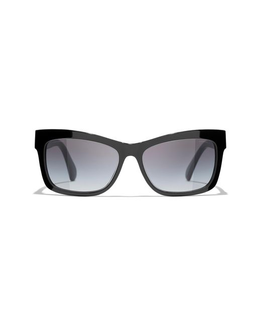 Chanel Black Sunglass Rectangle Sunglasses Ch5496b