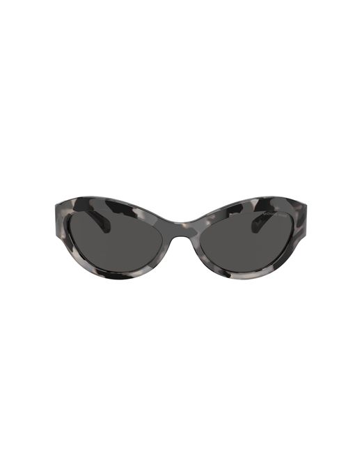 Michael Kors Black Burano Dark Grey Oval Sunglasses Mk2198 300587 59