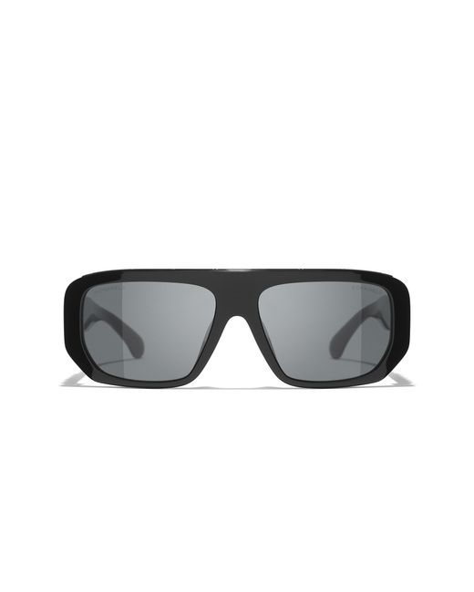 Chanel Black Sunglass Shield Sunglasses Ch5556u