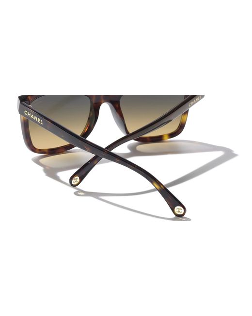 Chanel Black Sunglass Rectangle Sunglasses Ch5551u