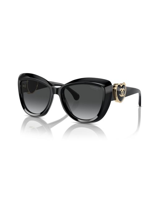Chanel Black Sunglass Butterfly Sunglasses Ch5517a