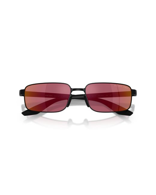 Prada Linea Rossa Black Sunglass Ps B54s for men