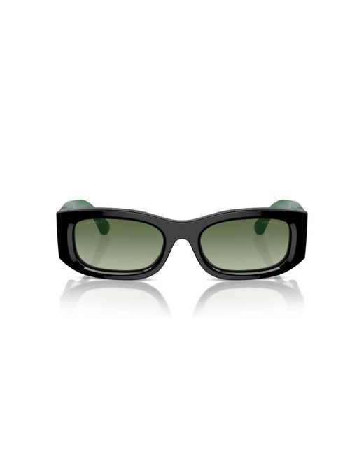 Chanel Green Sunglass Rectangle Sunglasses Ch5525a