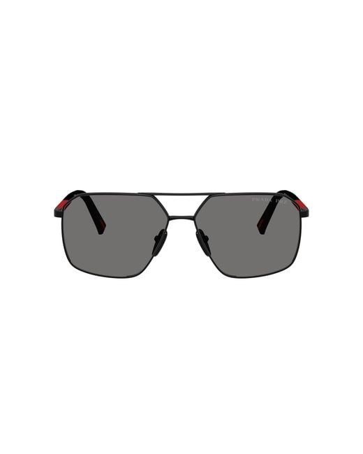 Prada Linea Rossa Black Sunglass Ps A50s for men