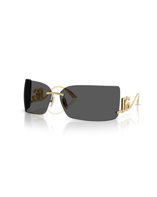 Dolce & Gabbana Black Rectangular Sunglasses