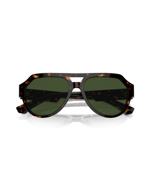 Dolce & Gabbana Green Logo-Engraved Sunglasses for men