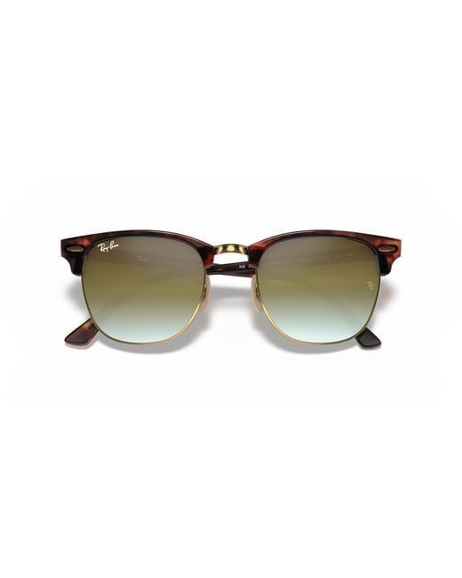 Ray-Ban Black Sunglass Rb3016 Clubmaster Flash Lenses