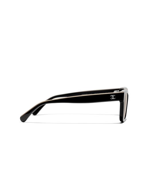 Chanel Black Sunglass Square Sunglasses Ch5417