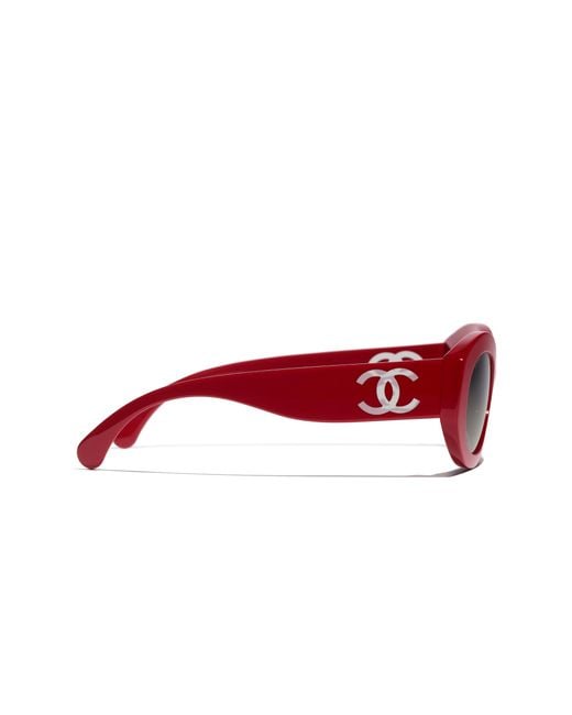 Chanel Black Sunglass Oval Sunglasses Ch5528