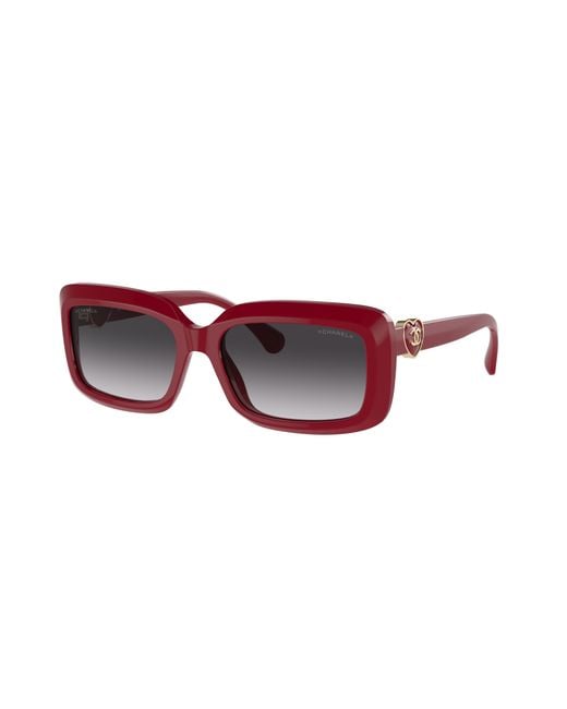Chanel Black Sunglass Rectangle Sunglasses Ch5520a