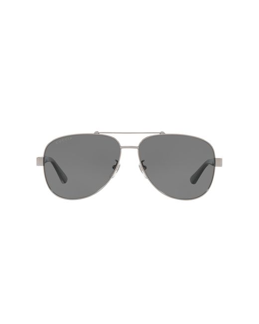 Gucci Gray gg0528s 63 Metal And Acetate Aviator Sunglasses for men