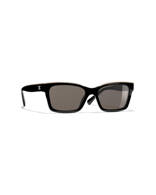 Chanel Black Sunglass Square Sunglasses Ch5417