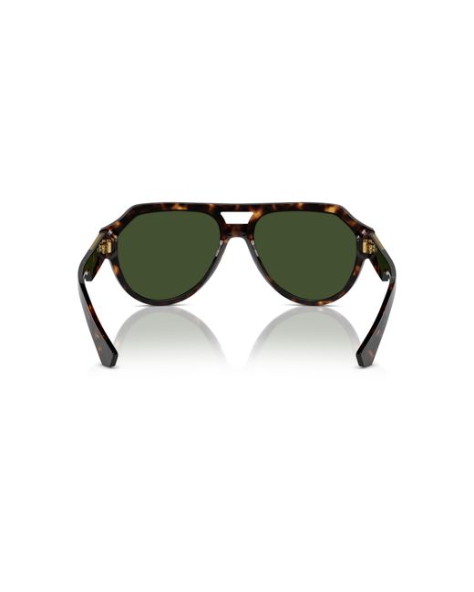 Dolce & Gabbana Green Logo-Engraved Sunglasses for men