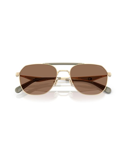 COACH Black Hc7178 Aviator Sunglasses for men
