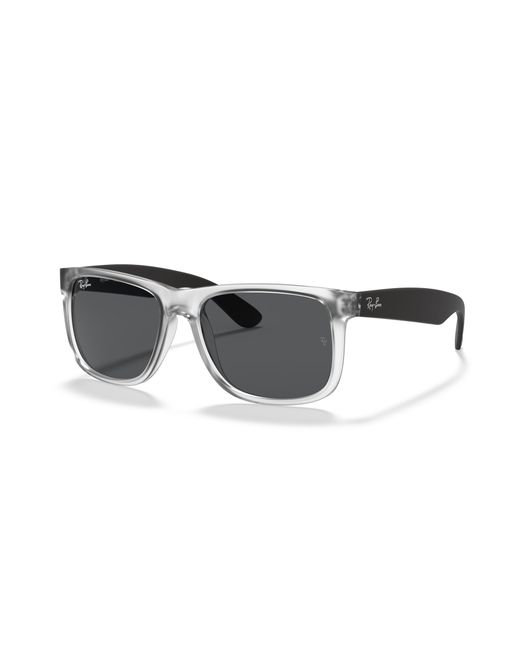 Ray-Ban Black Justin Color Mix Sunglasses Frame Grey Lenses for men