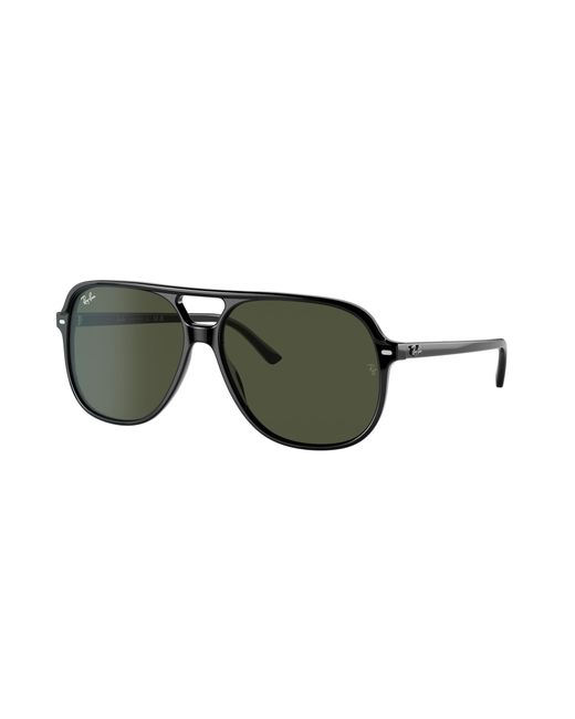 Ray-Ban Black Bill Sonnenbrillen Schwarz Fassung Grün Glas Polarisiert 60-14