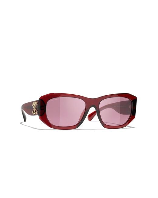 Chanel Black Sunglass Rectangle Sunglasses Ch5554