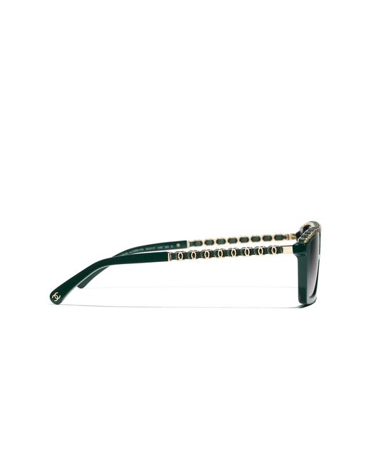 Chanel Black Sunglass Rectangle Sunglasses Ch5548q