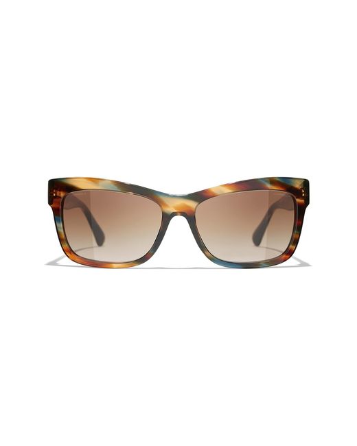 Chanel Black Sunglass Rectangle Sunglasses Ch5496b