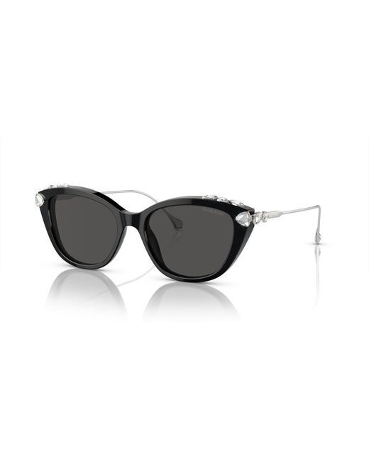Swarovski Black Sk6010f Low Bridge Fit Sunglasses