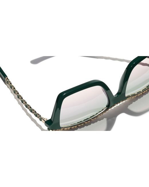 Chanel Black Sunglass Rectangle Sunglasses Ch5548q