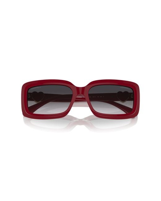 Chanel Black Sunglass Rectangle Sunglasses Ch5520a