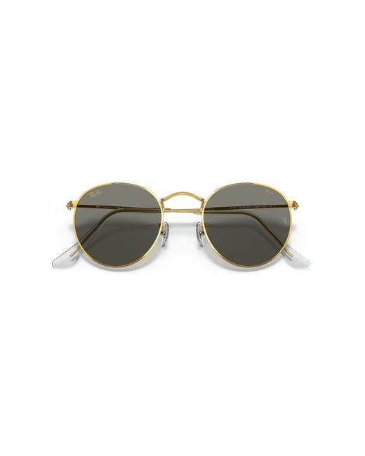 Ray-Ban Black Rb3447 Round Metal Evolve Polarized Everglasses for men