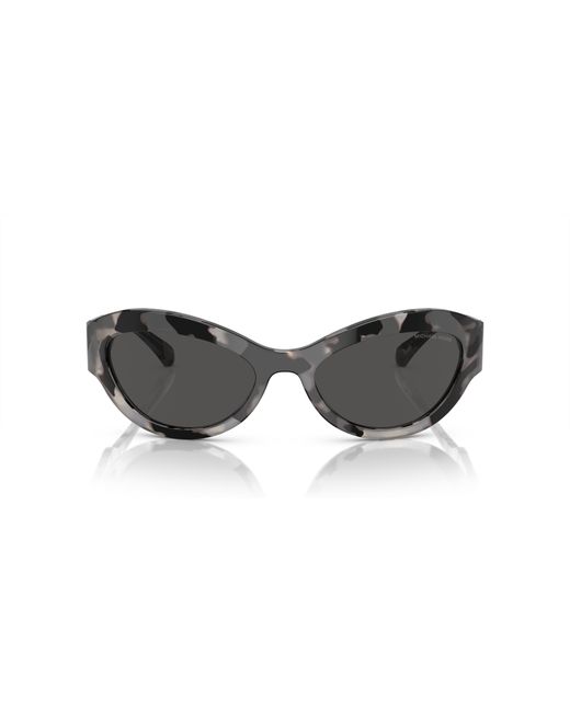 Michael Kors Black Burano Dark Grey Oval Sunglasses Mk2198 300587 59