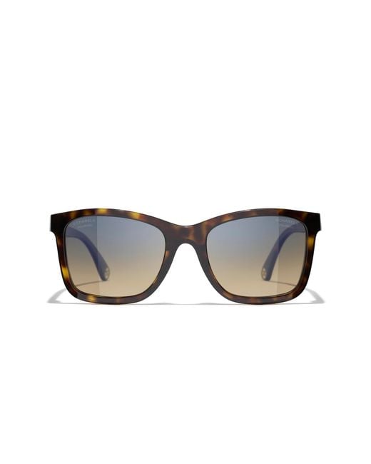 Chanel Black Sunglass Rectangle Sunglasses Ch5551u
