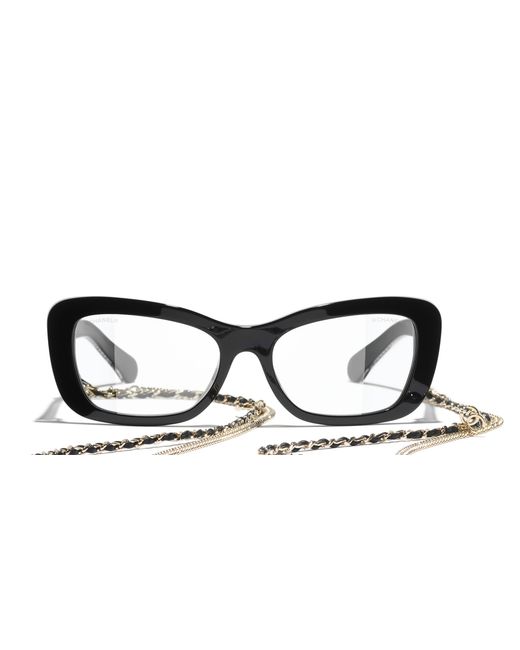 Chanel Black Sunglass Rectangle Sunglasses Ch5553