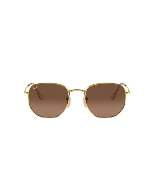 Ray-Ban Black Rb3548n Hexagonal Flat Lens Hexagonal Sunglasses