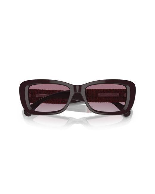 Chanel Black Sunglass Rectangle Sunglasses Ch5514