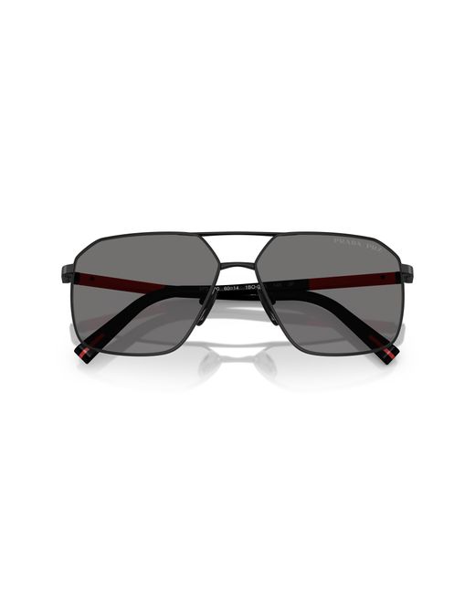 Prada Linea Rossa Black Sunglass Ps A50s for men