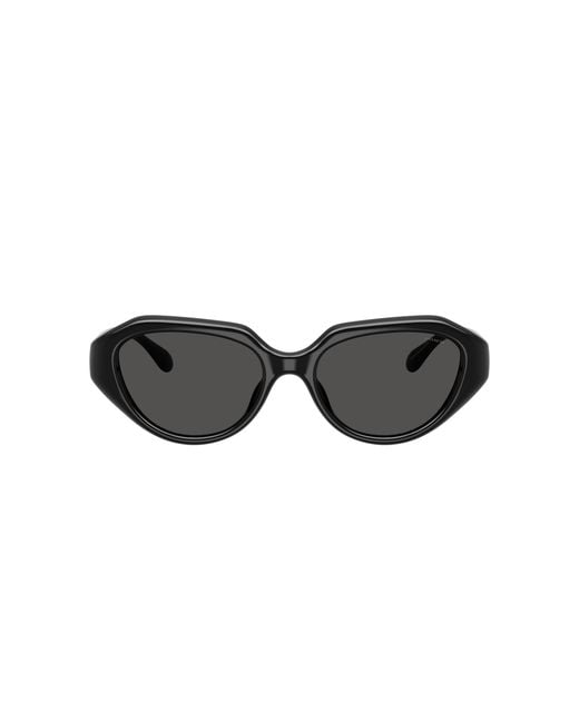COACH Black C Hardware Geometric Sunglasses