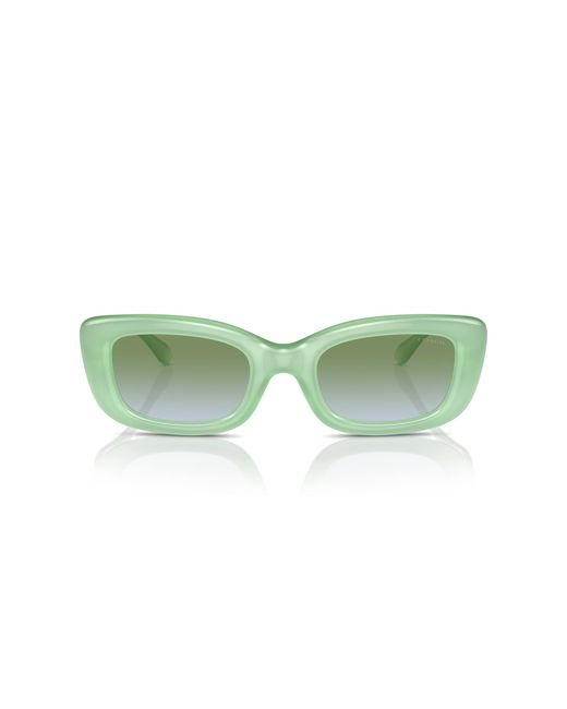 COACH Green Hc8390u Universal Fit Rectangular Sunglasses