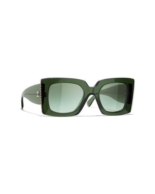 Chanel Green Sunglass Square Sunglasses Ch5480h