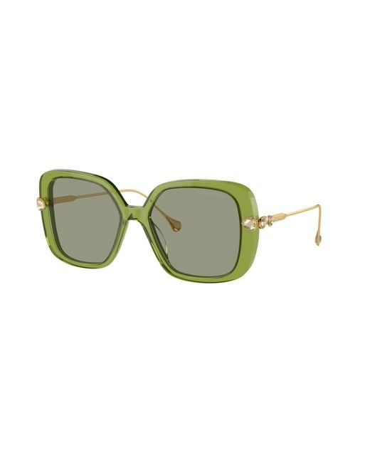 Swarovski Green Sk6011 Sunglasses