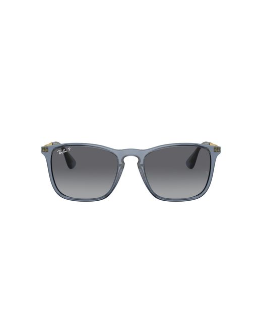 Ray-Ban Chris Zonnebrillen Goud Montuur Grijs Glazen Gepolariseerd 54-18 in het Black voor heren