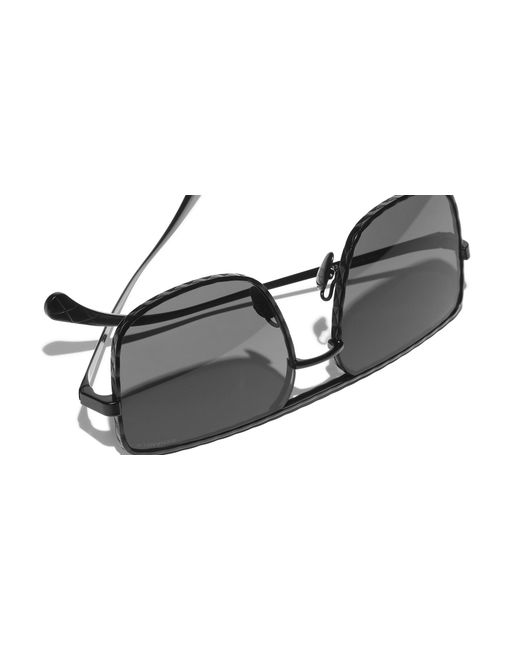 Chanel Black Sunglass Pilot Sunglasses Ch4294