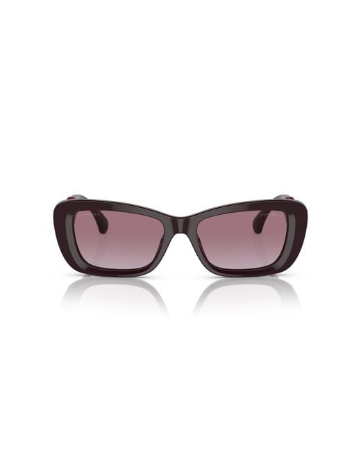 Chanel Black Sunglass Rectangle Sunglasses Ch5514