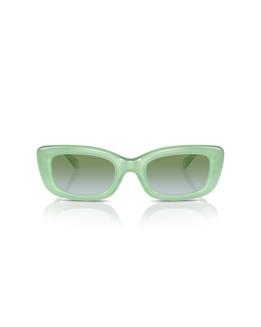 COACH Green Hc8390u Universal Fit Rectangular Sunglasses