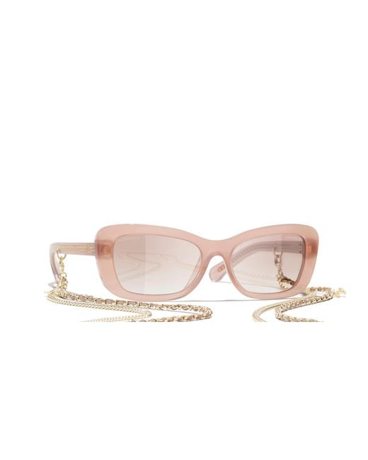 Chanel Black Sunglass Rectangle Sunglasses Ch5553